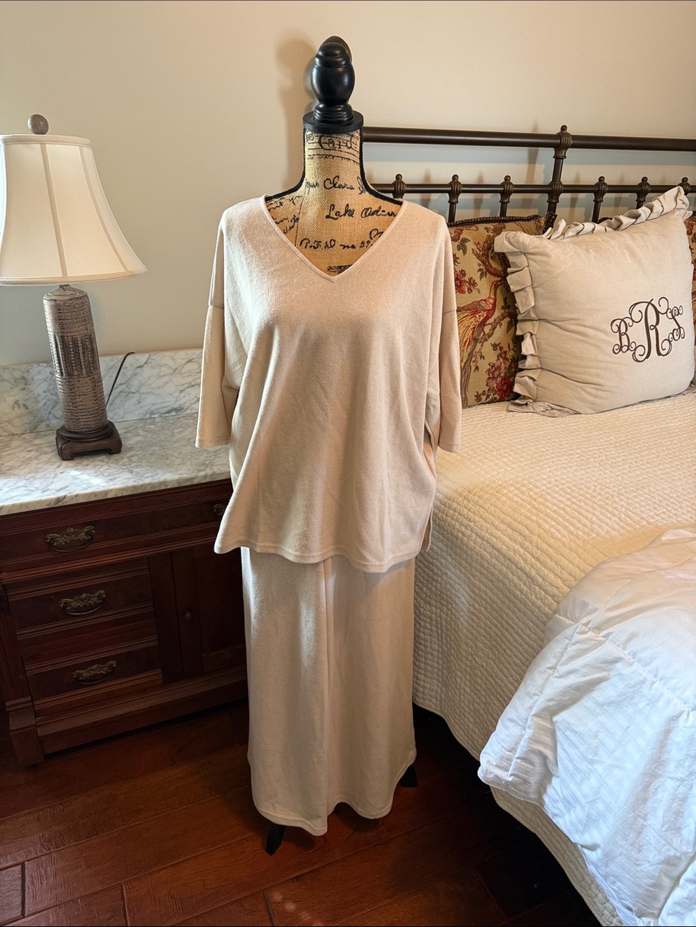 Joh. Apparel Cream Wide-Leg Palazzo Pants